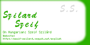 szilard szeif business card
